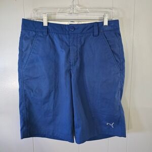 Puma Golf Shorts Mens 30 Blue Good Performance Flat Front Tech Sporty